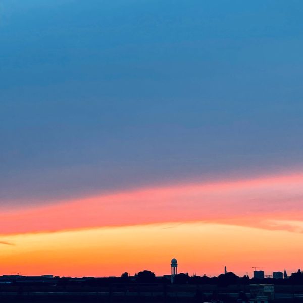 sunset at Tempelhofer Feld